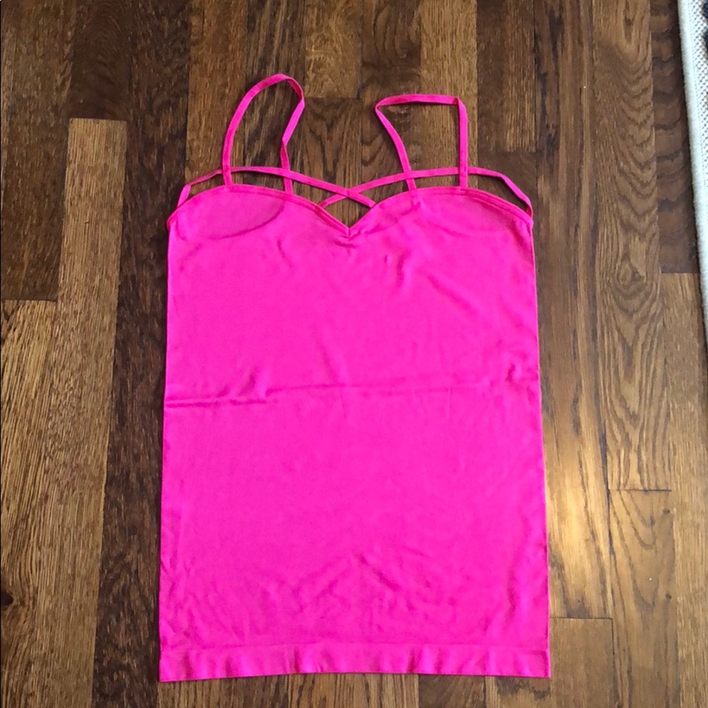 Pink Neon Crisscross Camisole